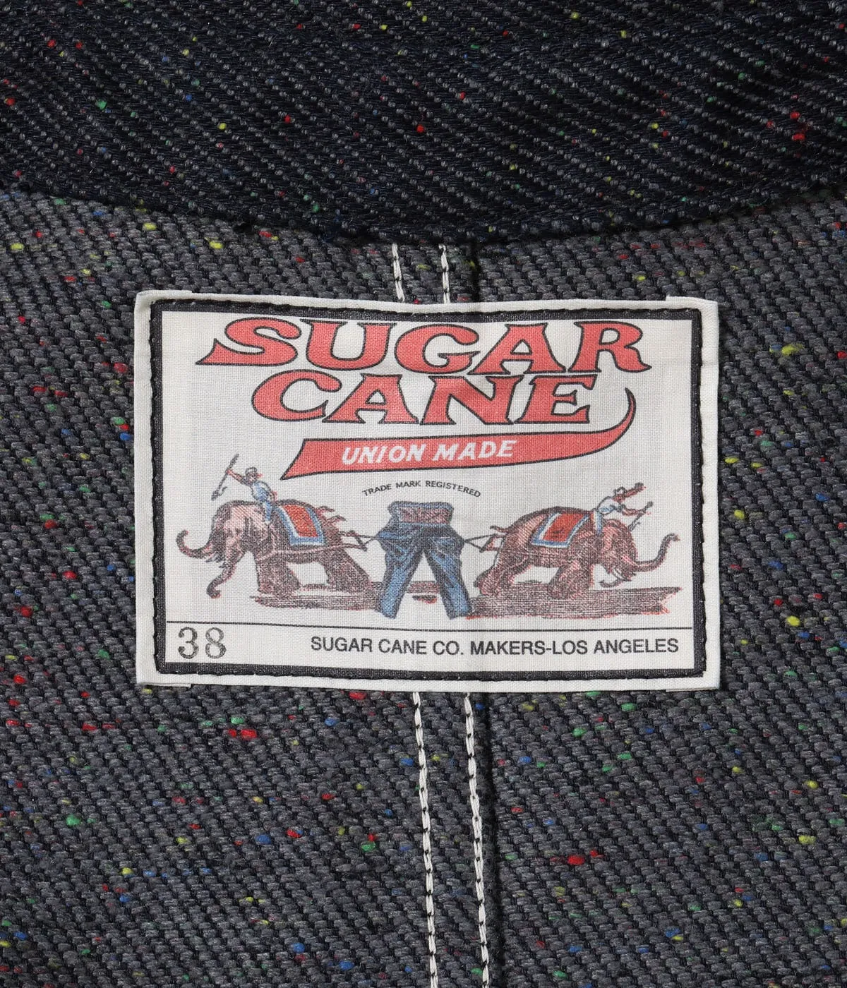Sugar Cane, Fiction Romance 13.7oz. Indigo Nep Denim Work Coat, Sc15445