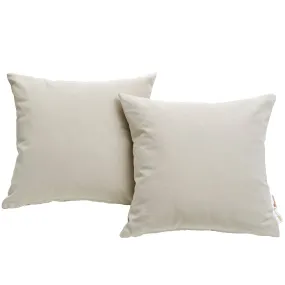 Summon 2 Piece Outdoor Patio Sunbrella® Pillow Set Beige EEI-2002-BEI