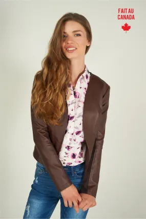 Veste courte en faux cuir - EVELINE-F24 - (R-B20)