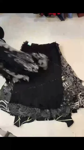 Y2K Poly Skirt – Effortlessly Stylish in Black & White(9-127)
